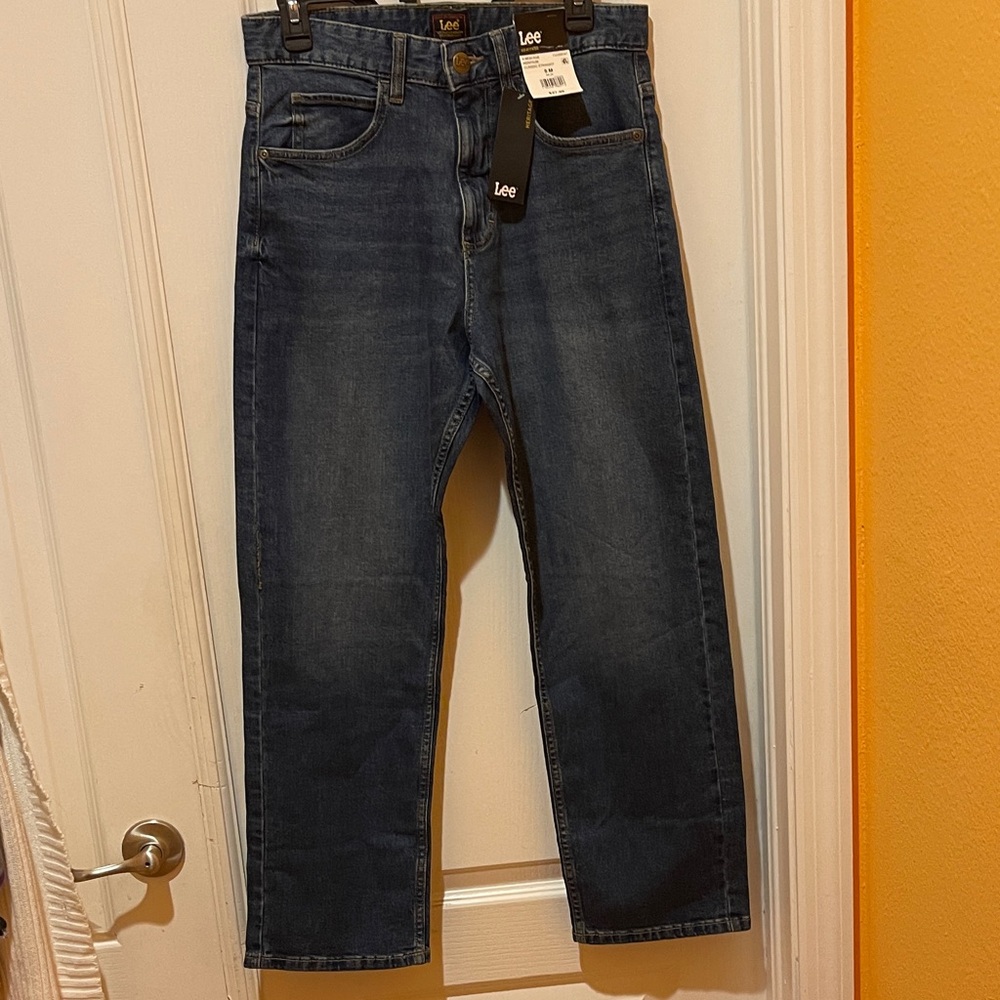 Lee Men's Dark Blue Straight Jeans